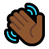 👋🏾 waving hand: medium-dark skin tone display on Windows